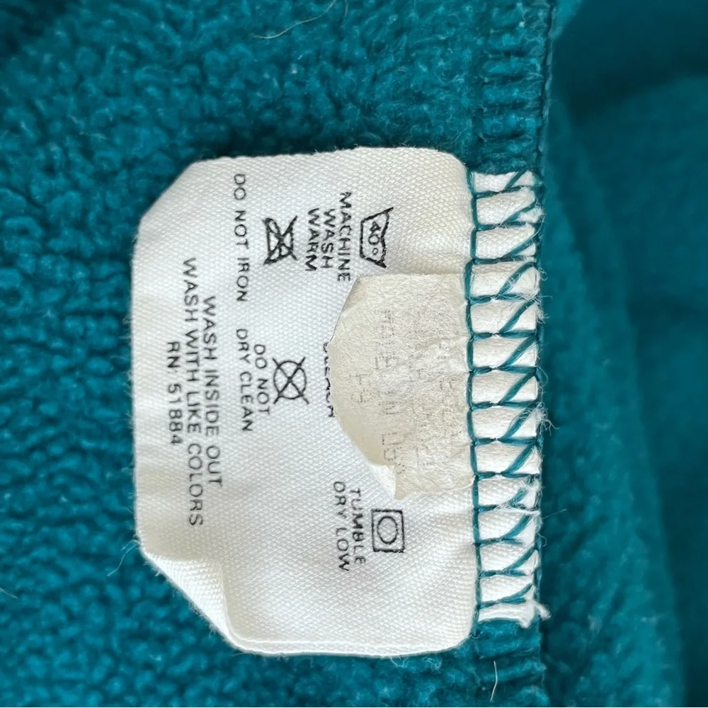 Vintage Patagonia Men Teal Fleece Jacket 90s Full Zip Synchilla Made in USA XXL - Picture 9 of 10
